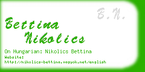 bettina nikolics business card